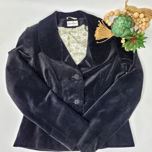 Longtall Sally Black Velvet Blazer Size 12